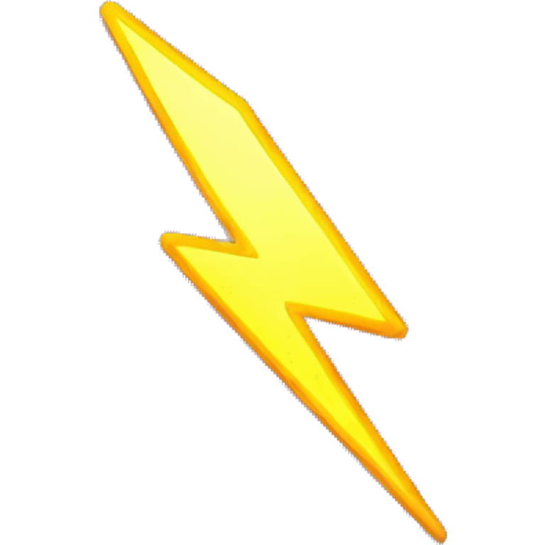 lightning bolt glowing neon emoji