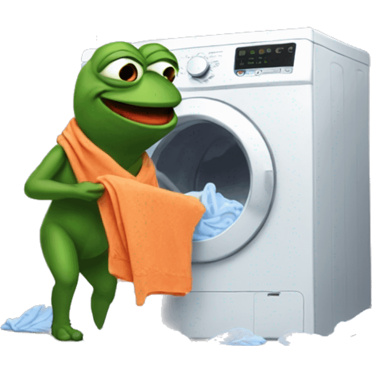 pepe doing laundry emoji