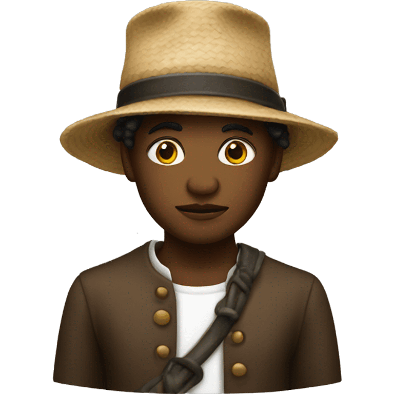 Slave with hat emoji