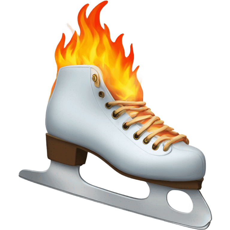 Ice skates on fire  emoji