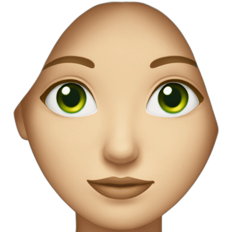 caucasian woman with green eyes emoji