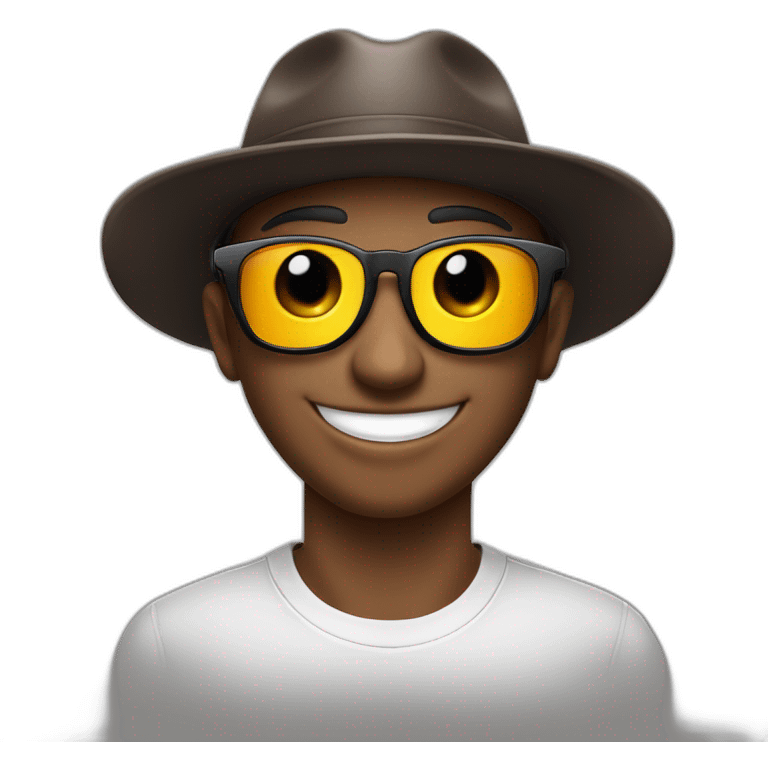 Chico con pecas en el rostro, gorra negra cool tono de piel blanca con lentes cool y look urbano ,ojos color café , bonita sonrisa ,corte de cabello cómo hongo emoji