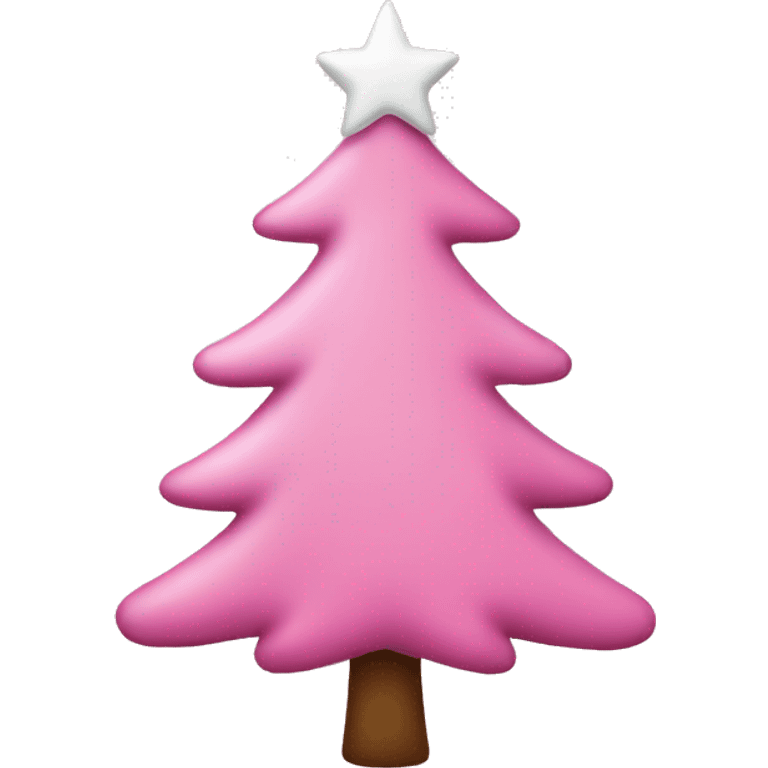 pink with white christmas tree emoji