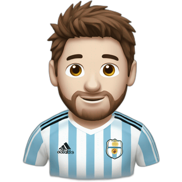 messi with argentina shirt emoji