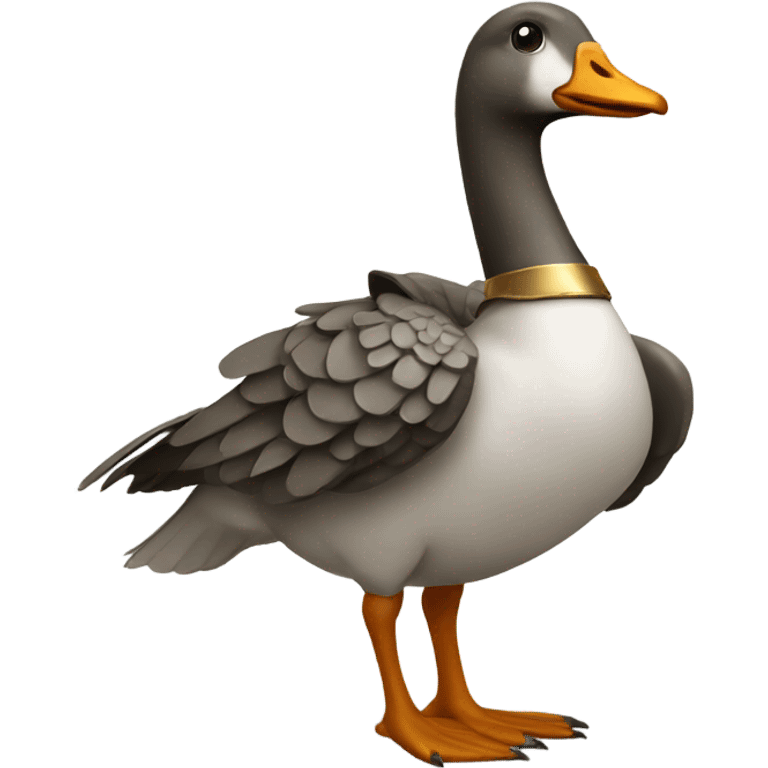 Goose with armor emoji