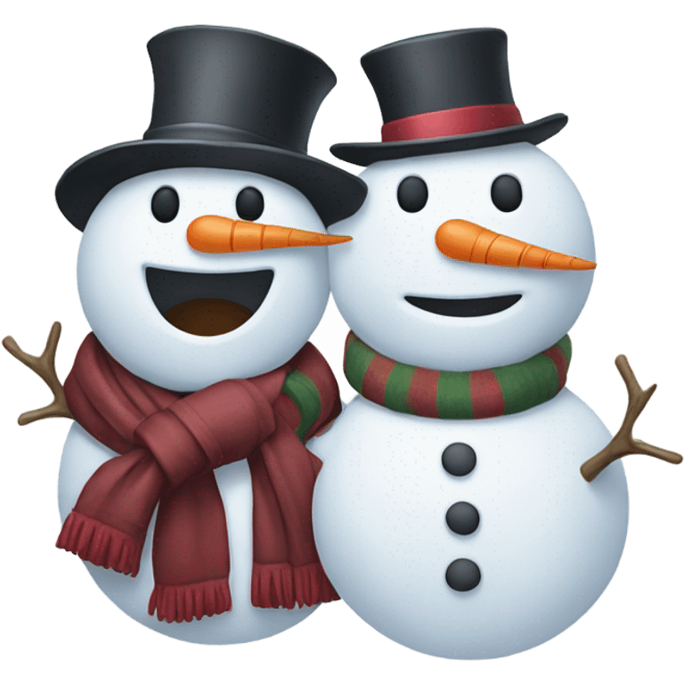 snowman and snowwoman emoji