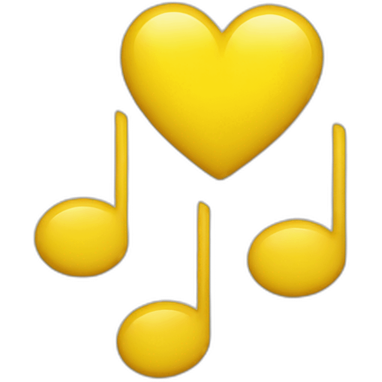 coeur jaune musique emoji