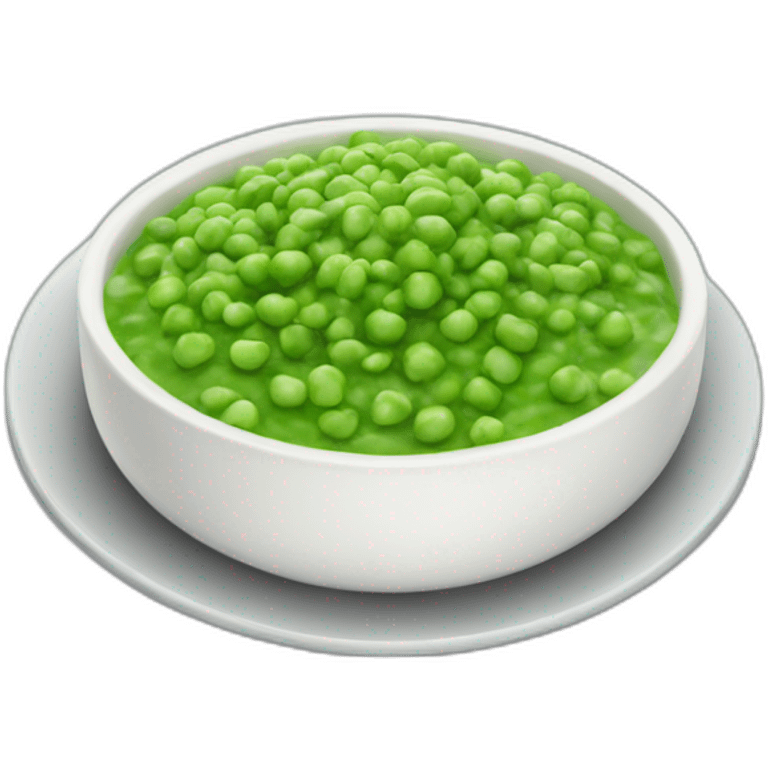 Pea mash on plate emoji