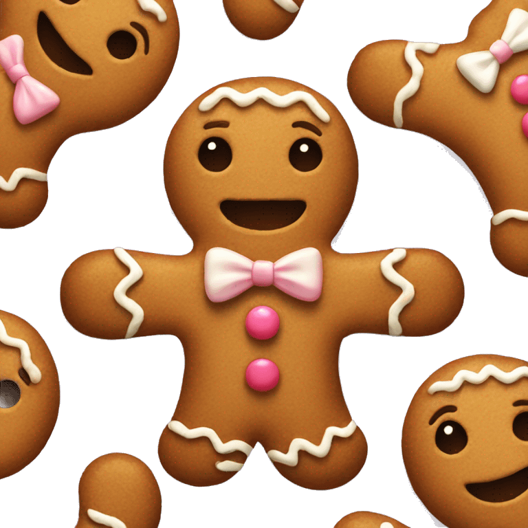 Gingerbread with bows emoji