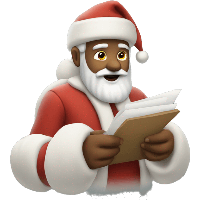 Santa clause writing list emoji