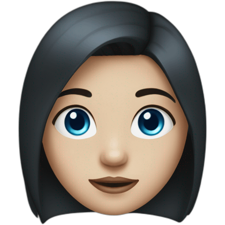 A girl with blue eyes and dark hair emoji