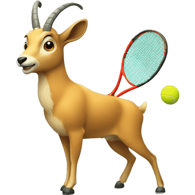 Chamois playing tennis emoji