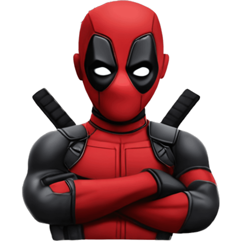 Deadpool with heart emoji