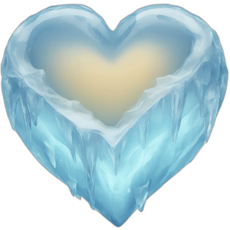 Ice heart emoji