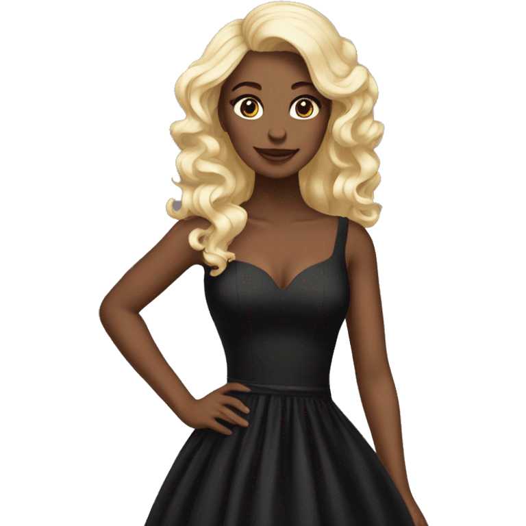 gorgeous black dress emoji