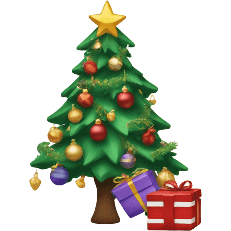 Presents under Christmas tree  emoji