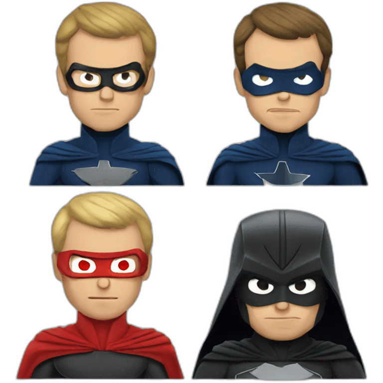 Emmanuel macron en super hero emoji