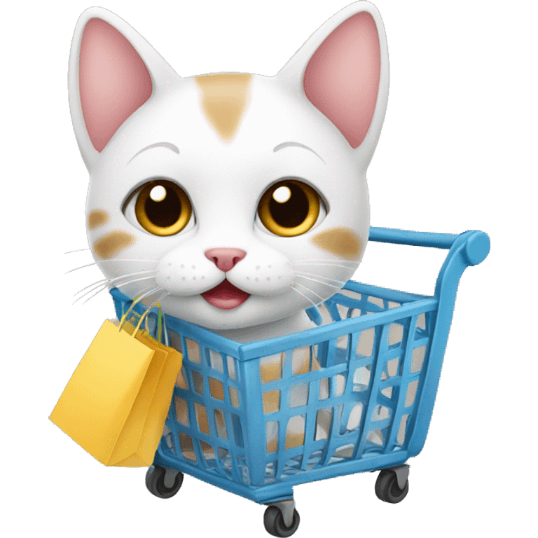 Cute cat shopping emoji