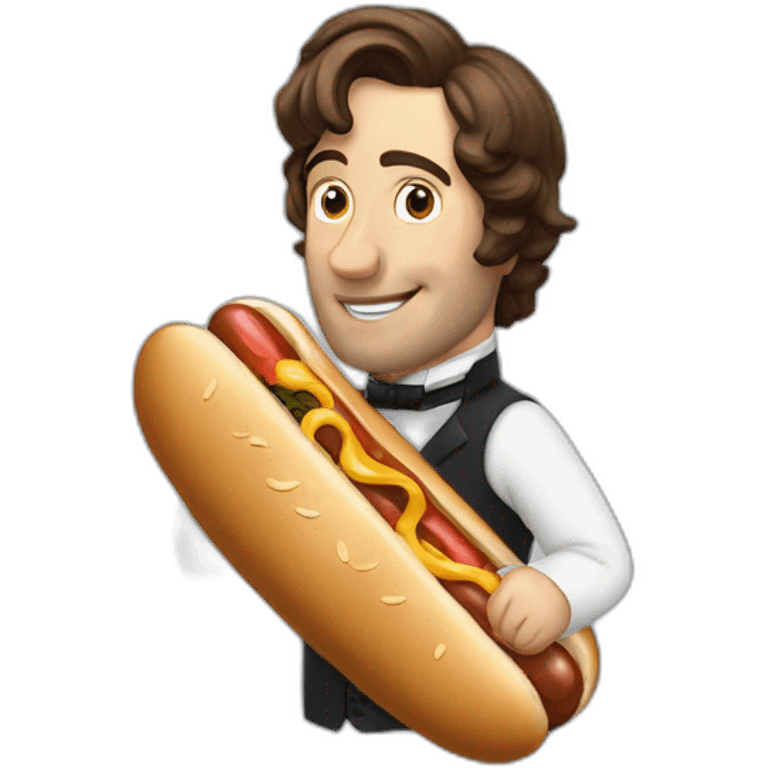 mr darcy eating a hotdog emoji