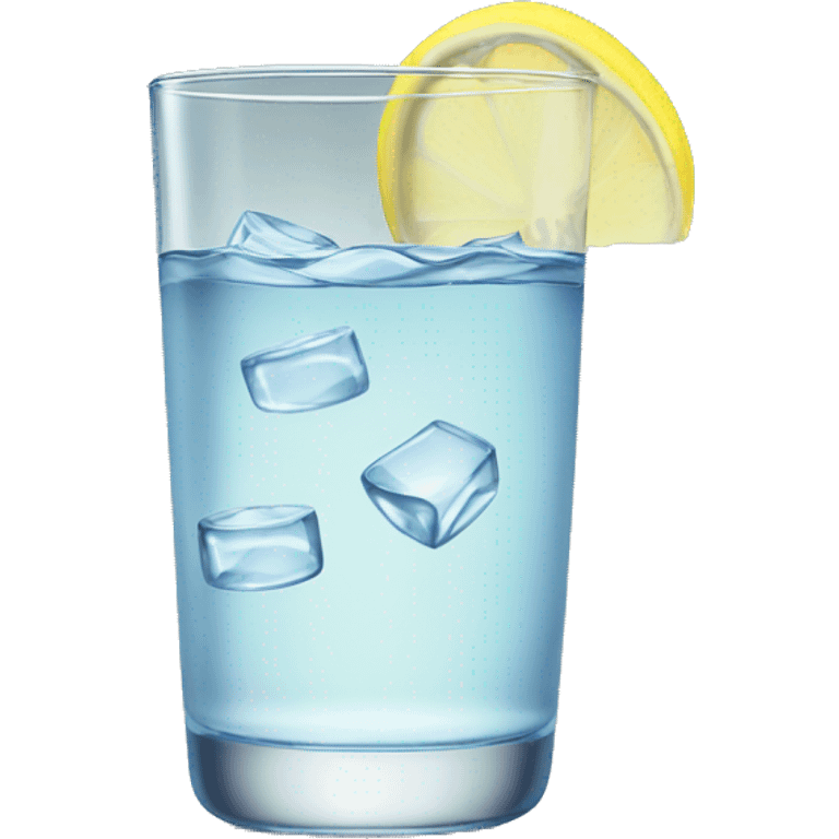 glass of water with lemon slices emoji