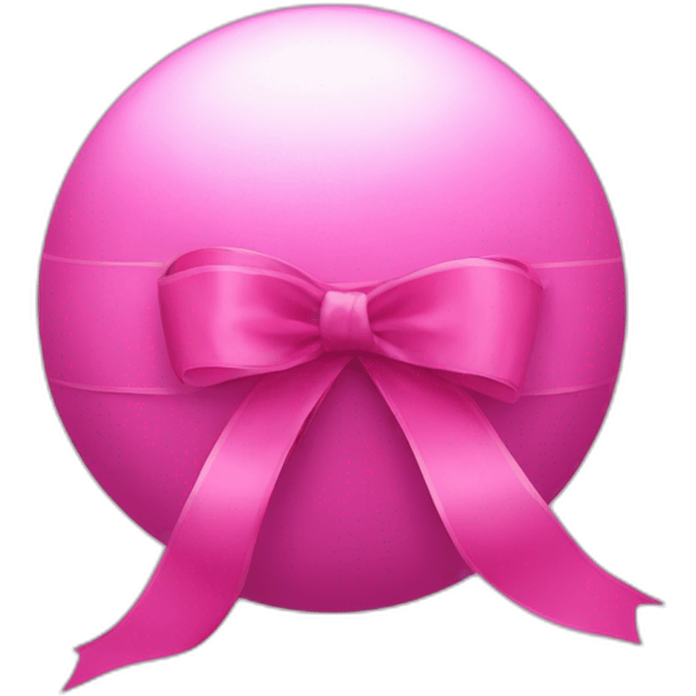 pink ball with big ribbon emoji