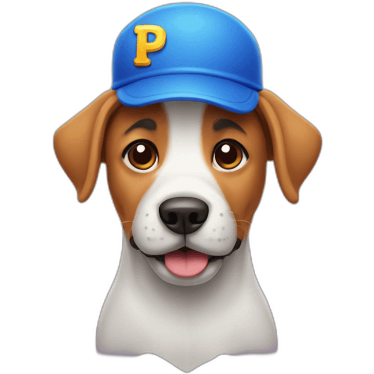 Dog with Mario hat emoji