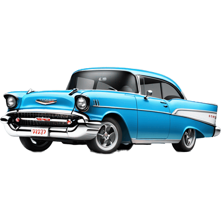 Blue 1957 Chevrolet bel air emoji