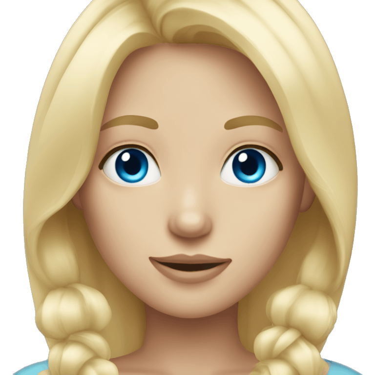 blonde hair girl with blue eyes emoji