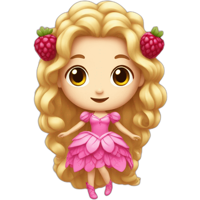 cute raspberry princess emoji