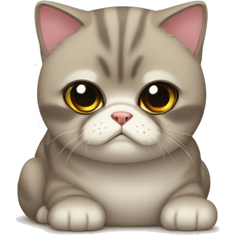 sad exotic shorthair cat emoji