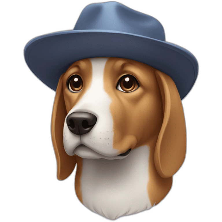 Dog with a hat emoji