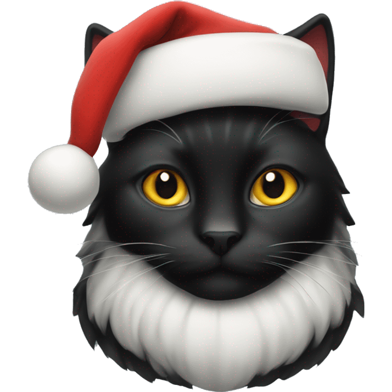 Santa’s black cat emoji