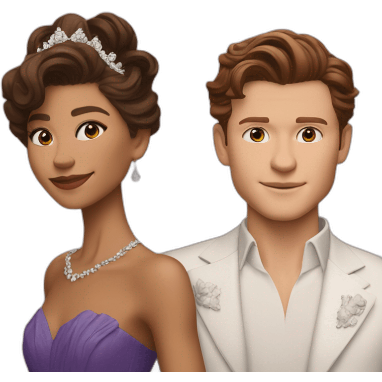 Zendaya with tom holland as a royal family emoji