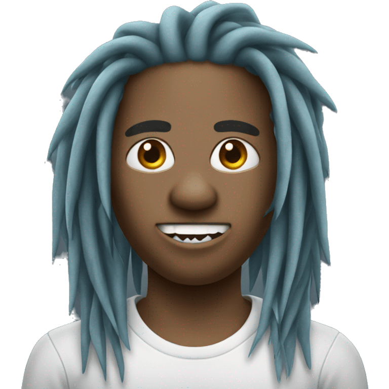 a shark with african dreadlocks emoji