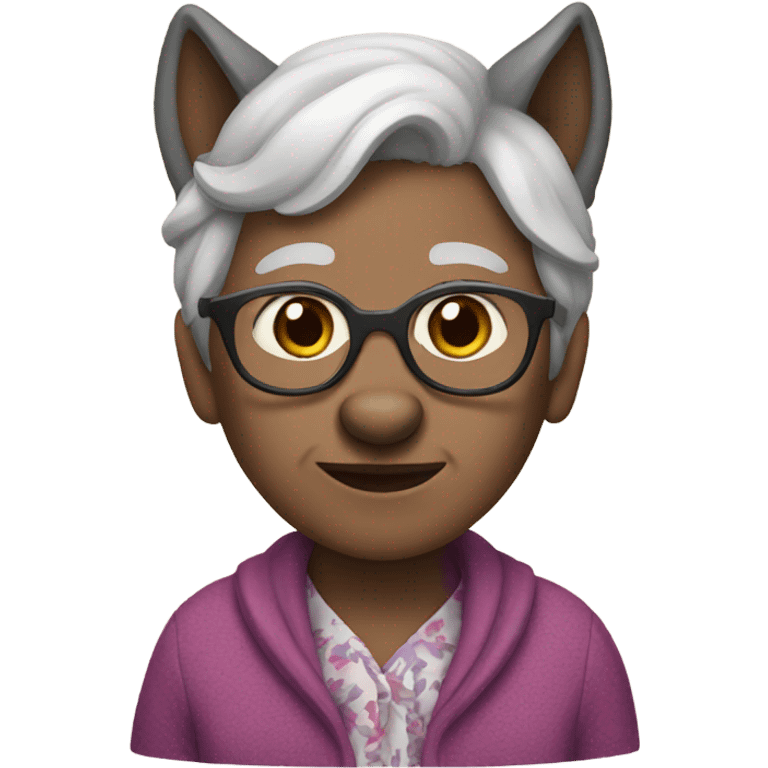 Wolf dressed like grandma  emoji