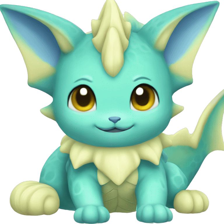 Kawaii Vaporeon full body emoji