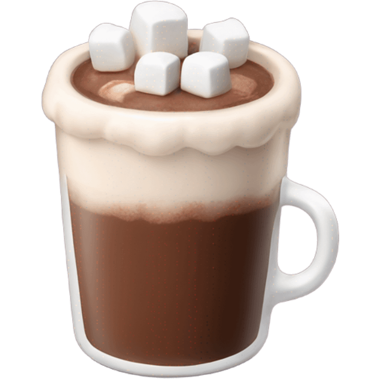 Hot chocolate with marshmallows  emoji