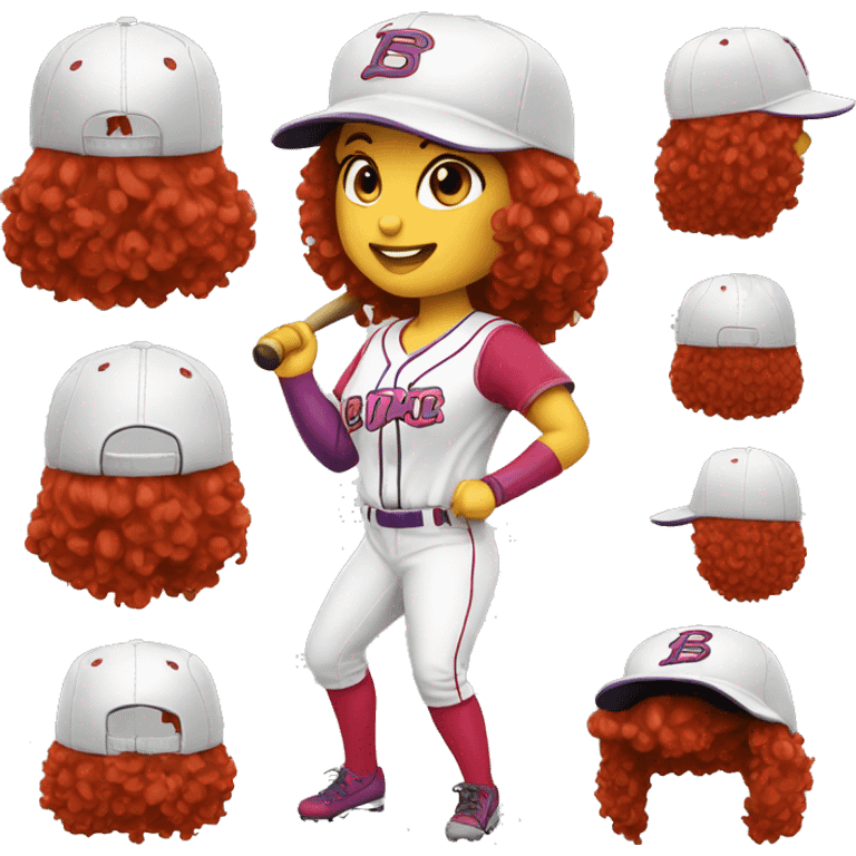 COQUETTE COLOR SOFTBALL emoji