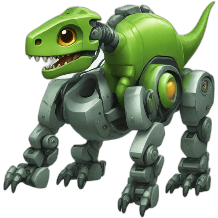 Dinosaure robot emoji