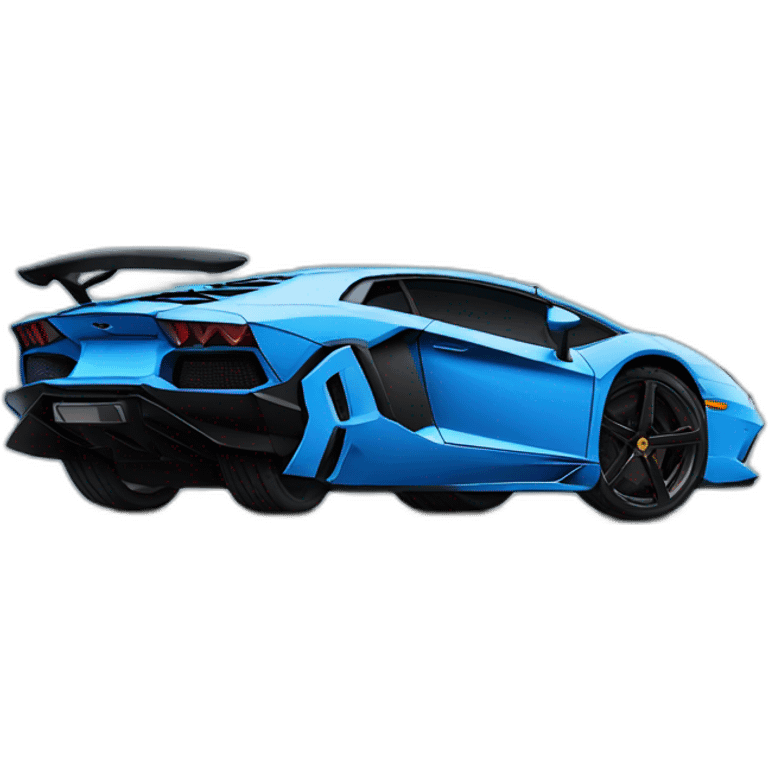 Blue aventador Lamborghini emoji