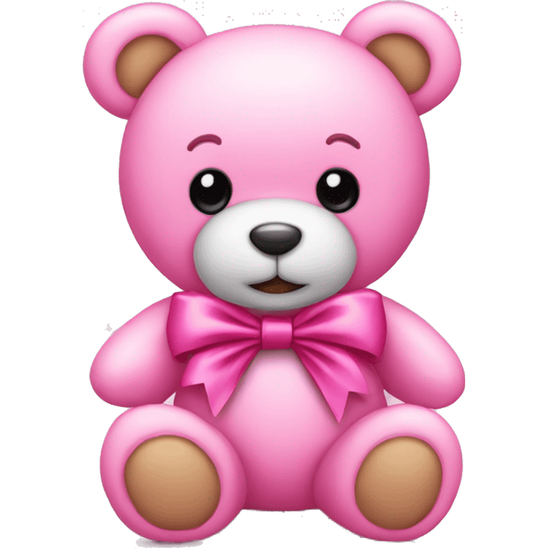 pink bow teddy bear solo emoji