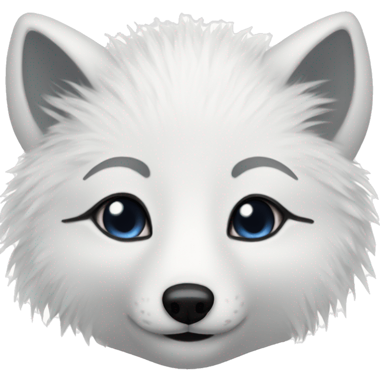 Arctic fox with long eyelashes  emoji