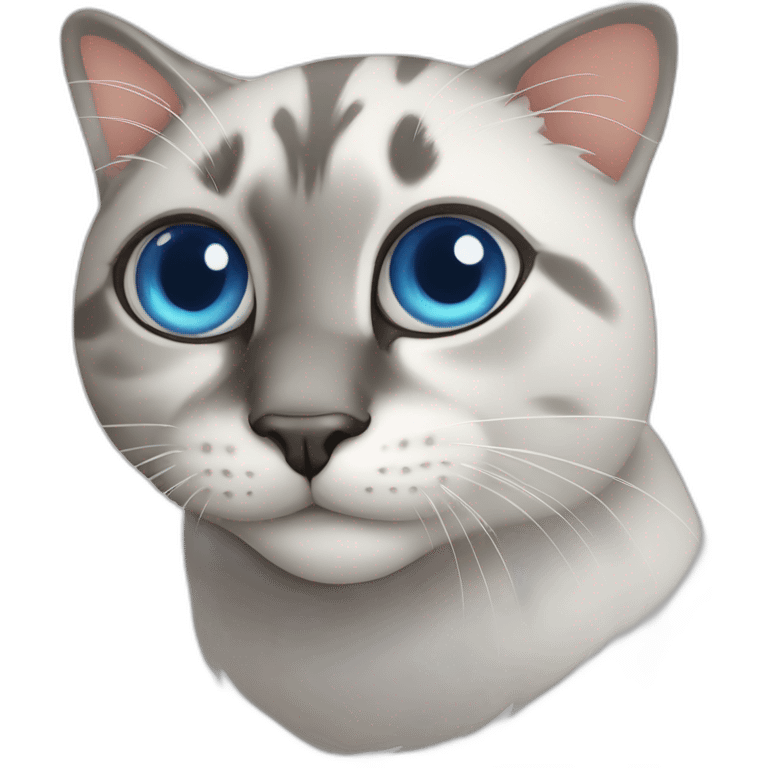 cat ojos azules hermoso emoji