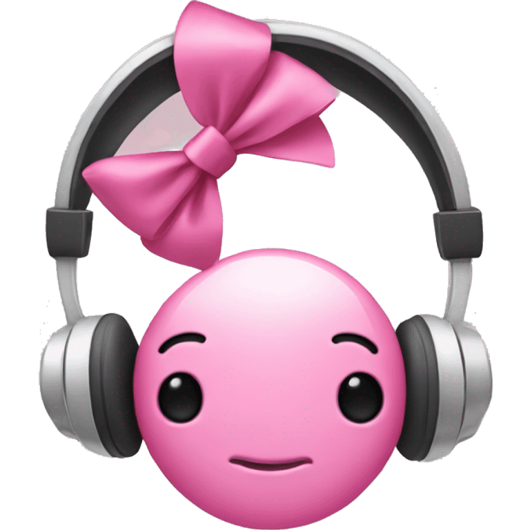 headphones with a small pink bow  emoji