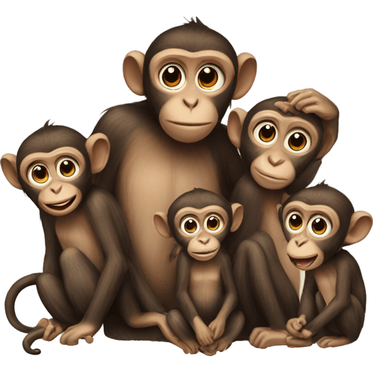 monkeys family emoji