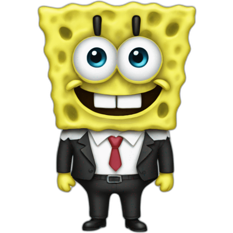 spongebob with a suit emoji