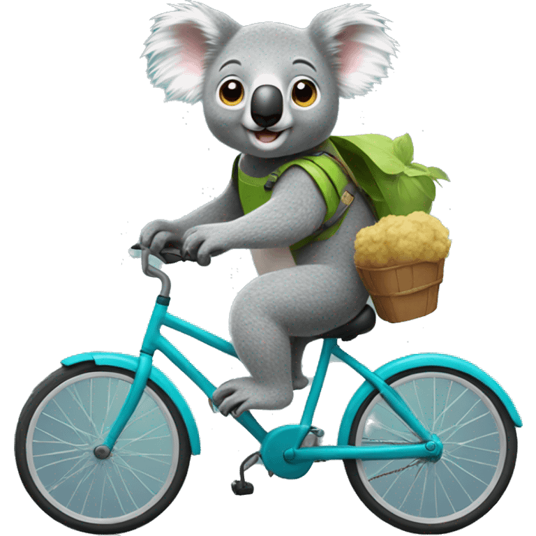 Koala riding bike emoji