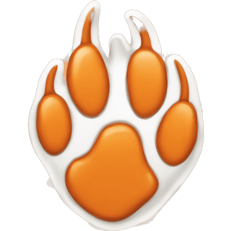 Fox paw orange  emoji