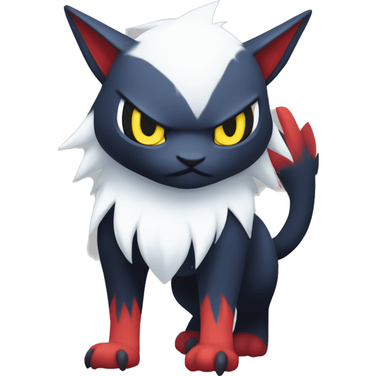 Edgy Cool Kawaii Litten-Absol-Pokémon Full Body emoji