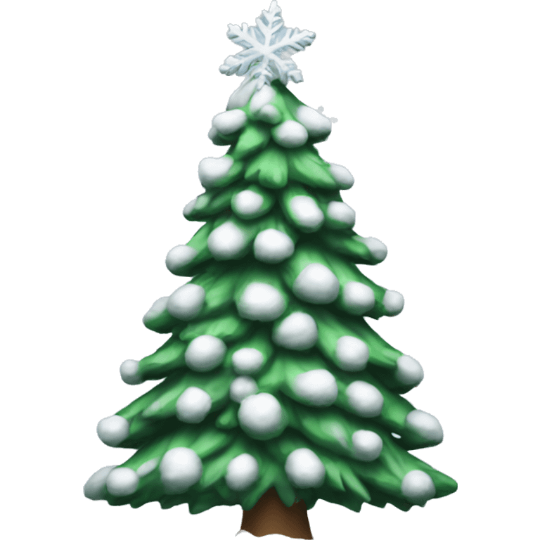 Snowy Christmas tree emoji